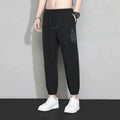 Summer Thin Breathable Ankle-length Casual Ice Silk Pants Men's