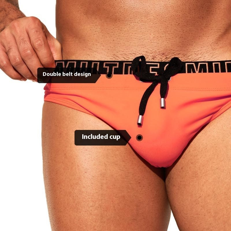 Anti-embarrassment Triangle Low Waist Swimming Trunks