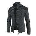 Men's Fleece-lined Thickened Stitching Casual Cardigan Sweater