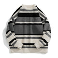 Men's Contrast Color Striped Sweater Men's Retro