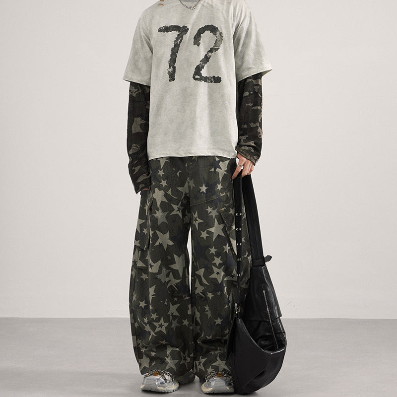 American Street Hip-hop Fashionable Brand XINGX Full Printed Overalls