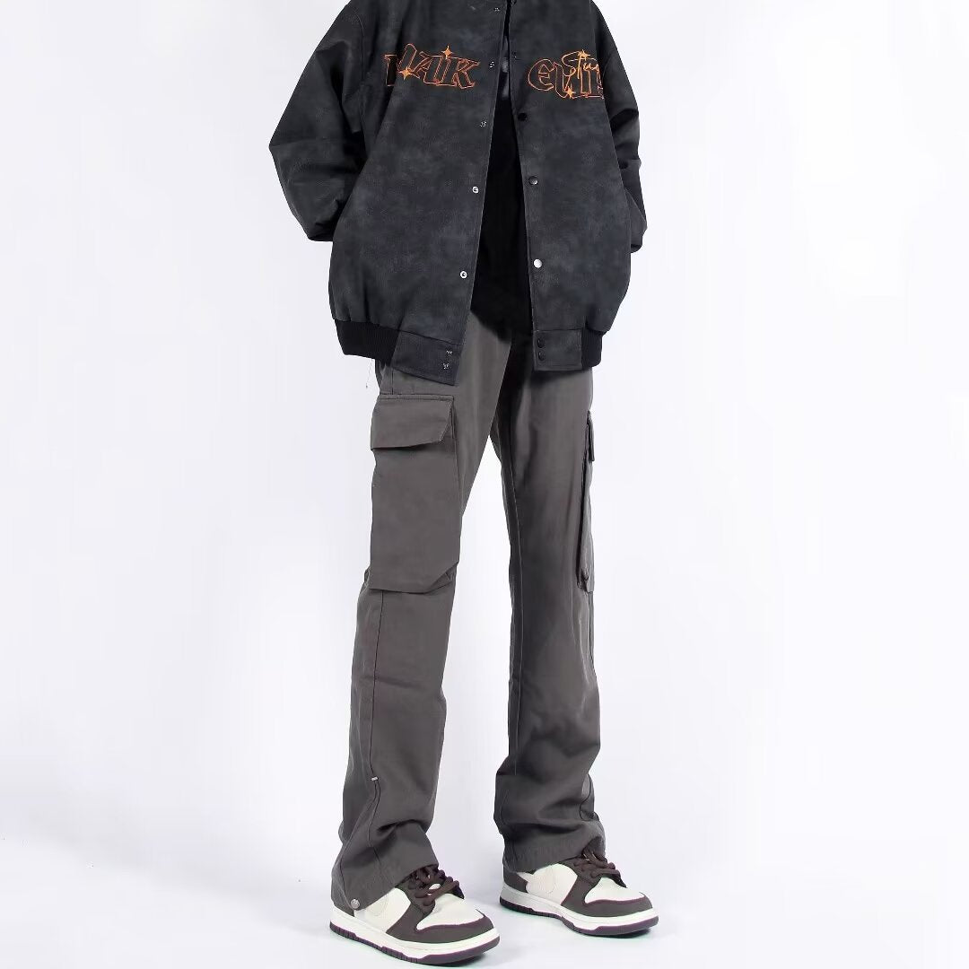 Straight-leg Floor-length Pants Trendy Brand Fashion Casual
