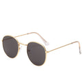 All-match metal round sunglasses