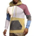 Color Block Men And Women Pullover Hooded Casual Sweater