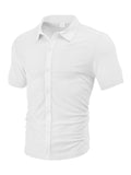 Loose Breathable Lapel Cardigan Jacquard Short Sleeve