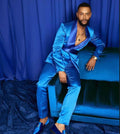 Ink Blue Business Casual Men's Two-piece Suit