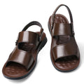 First Layer Cowhide Soft Sole Non-slip Men's Leather Sandals Men's Beach Shoes