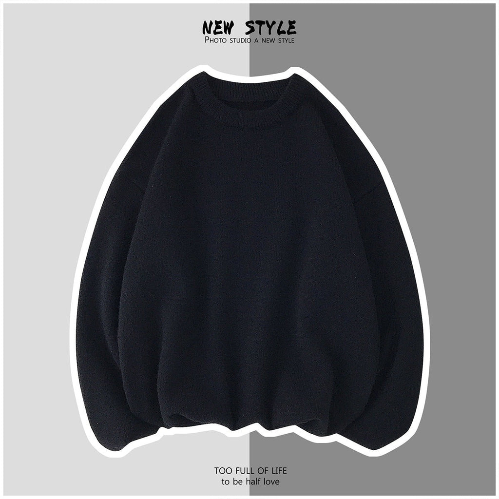 Men's Simple Solid-Color Sweaters For Autumn And Winter