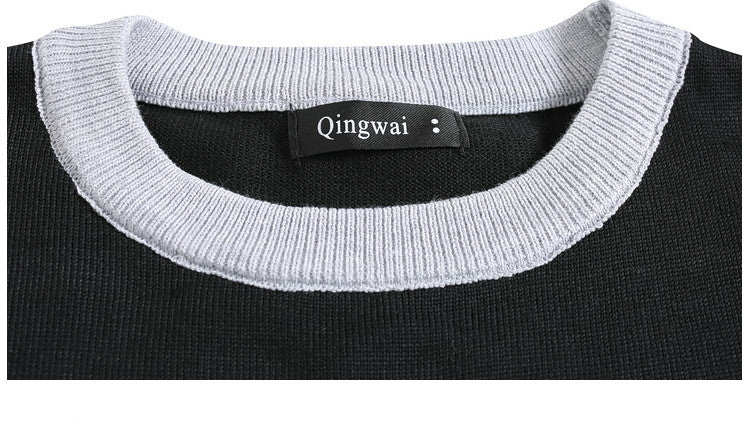 Men's Fashion Casual Multicolor Round Neck Striped Sweater