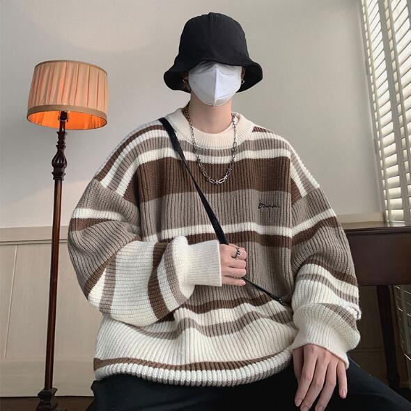 Striped Contrast Color Sweater Boys