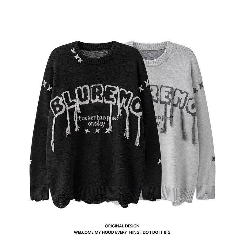 Original Men's And Women's Round Neck Knitted Sweater