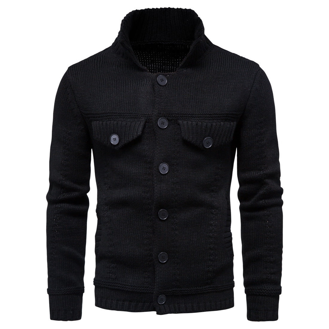 Men's Casual Knitwear Lapel Tooling Cardigan Sweater
