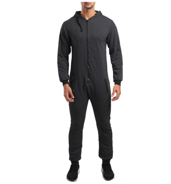 Foreign Trade New Men's Clothing One-piece Youth Fashion Slim One-piece Sports Sweater Suit