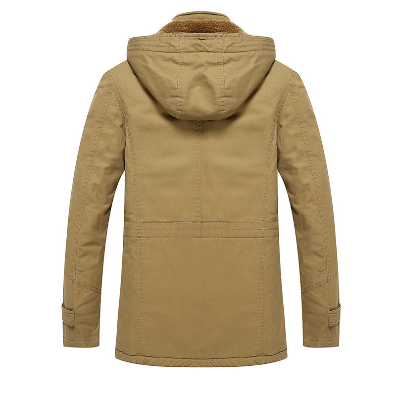 New Men's Jacket Fleece-lined Warm