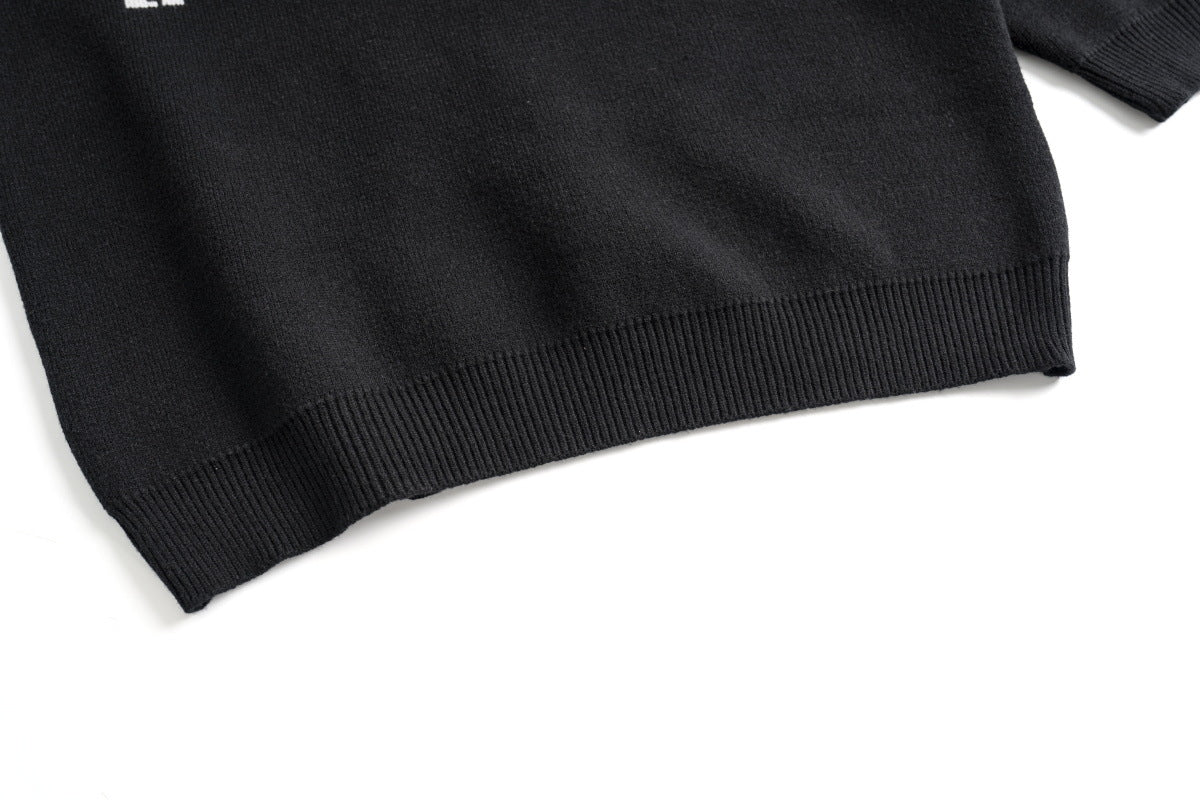 Lazy Couple Men And Women Embroidered With Letters Sweater