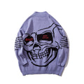 Men's mid-high round neck pullover sweater