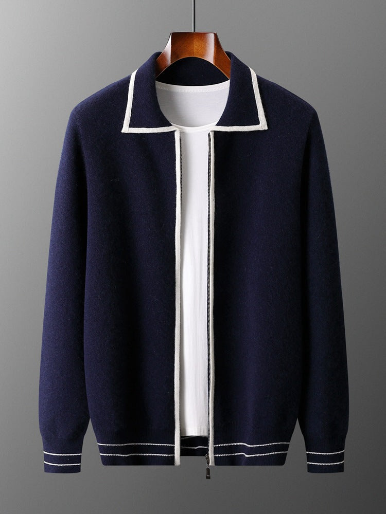 Men's Lightly Mature Cardigan Coat Woolen Sweater