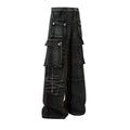 Men's Embroidery Loose-fitting Wide-leg Trousers