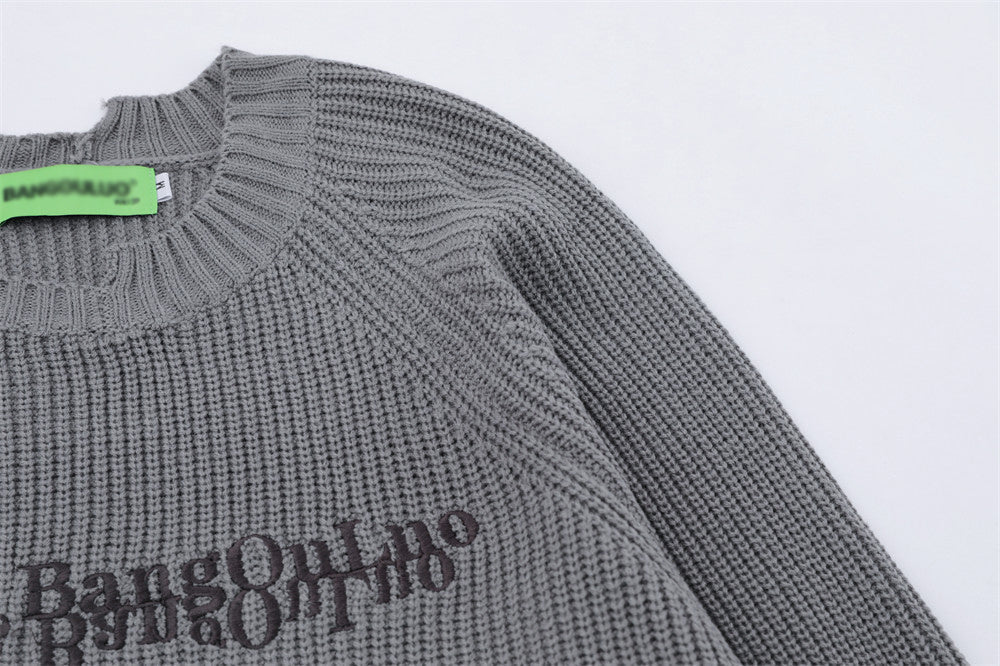 Lazy Ripped Sweater Men's Loose