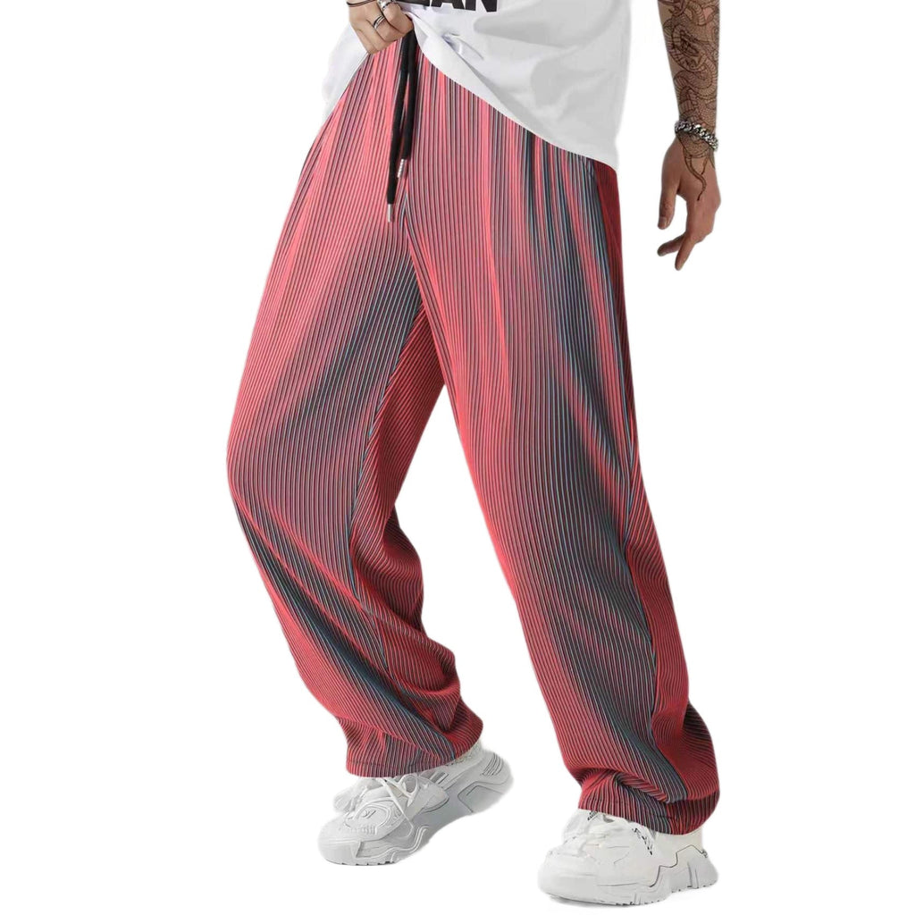 Camouflage Gradient Stripe Pants Wide-leg Men's Loose Drape Casual Light Luxury Trousers