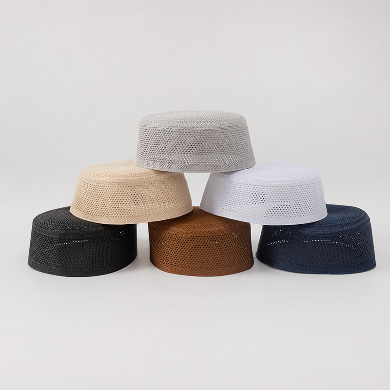 Muslim Ethnic Cap Worship Cap Breathable Flat Top Ceremonial Hat