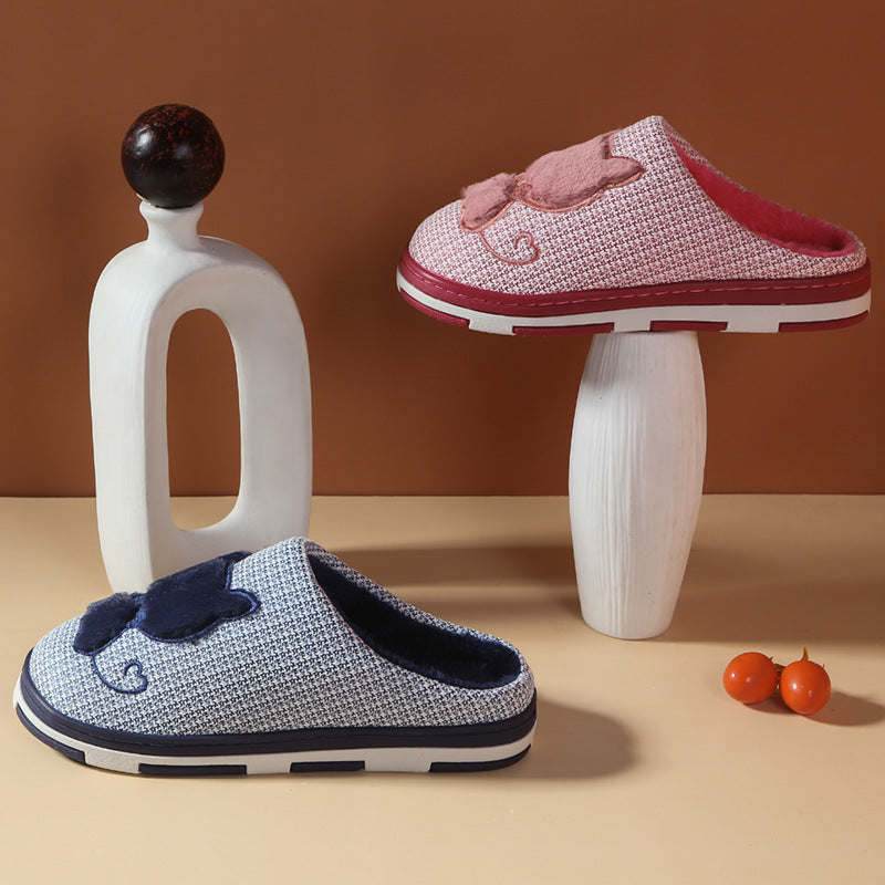 Home Non-slip And Warm Cute Cotton Slippers