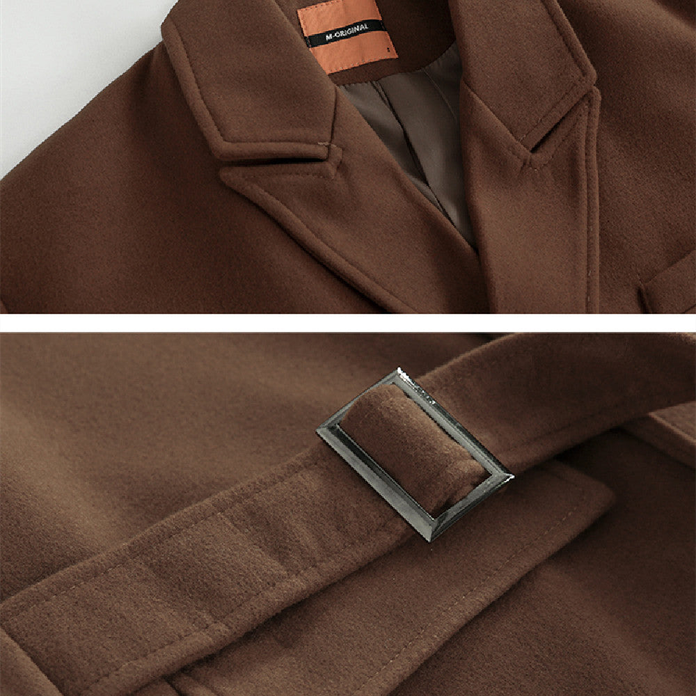 Fashion Double-sided Tweed Trench Coat