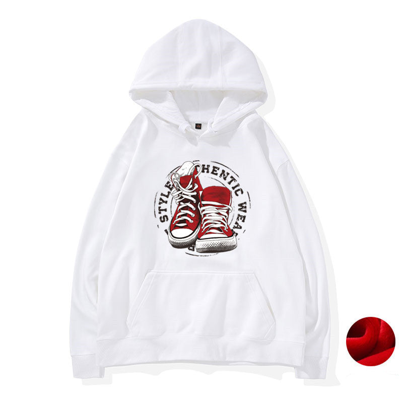 Hooded Loose Hip Hop Thin Top Trend Versatile Plush Coat