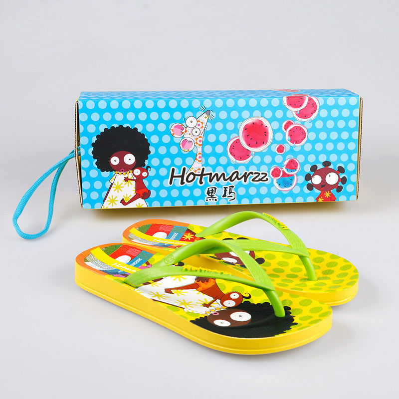 New Cartoon Children's Shoes Non-slip Cute Girls Flip Flops