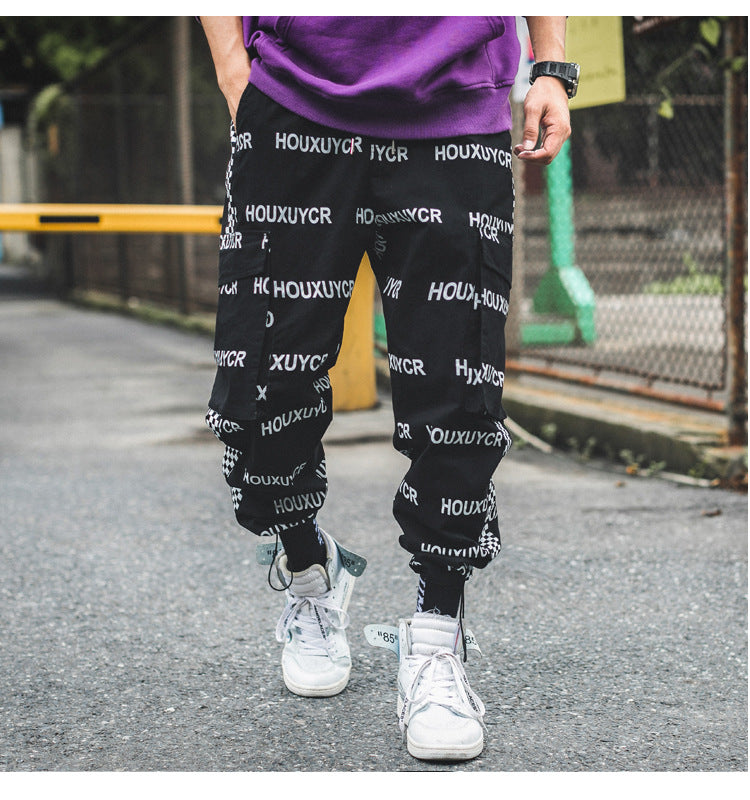 Letter Print Men's Growth Fashion And Comfort Pants