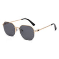 Half-frame Two-color Gradient Sunglasses