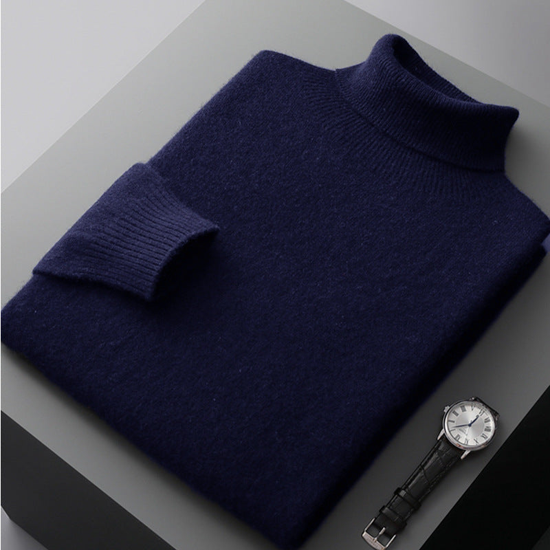 Men's High Lapel Pullover Autumn And Winter Loose Knitted