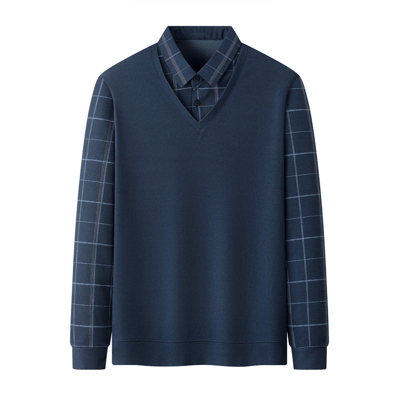 Fake Two-piece Loose Casual Polo Shirt
