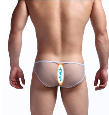 See Though Mesh Low Waist Men Briefs
