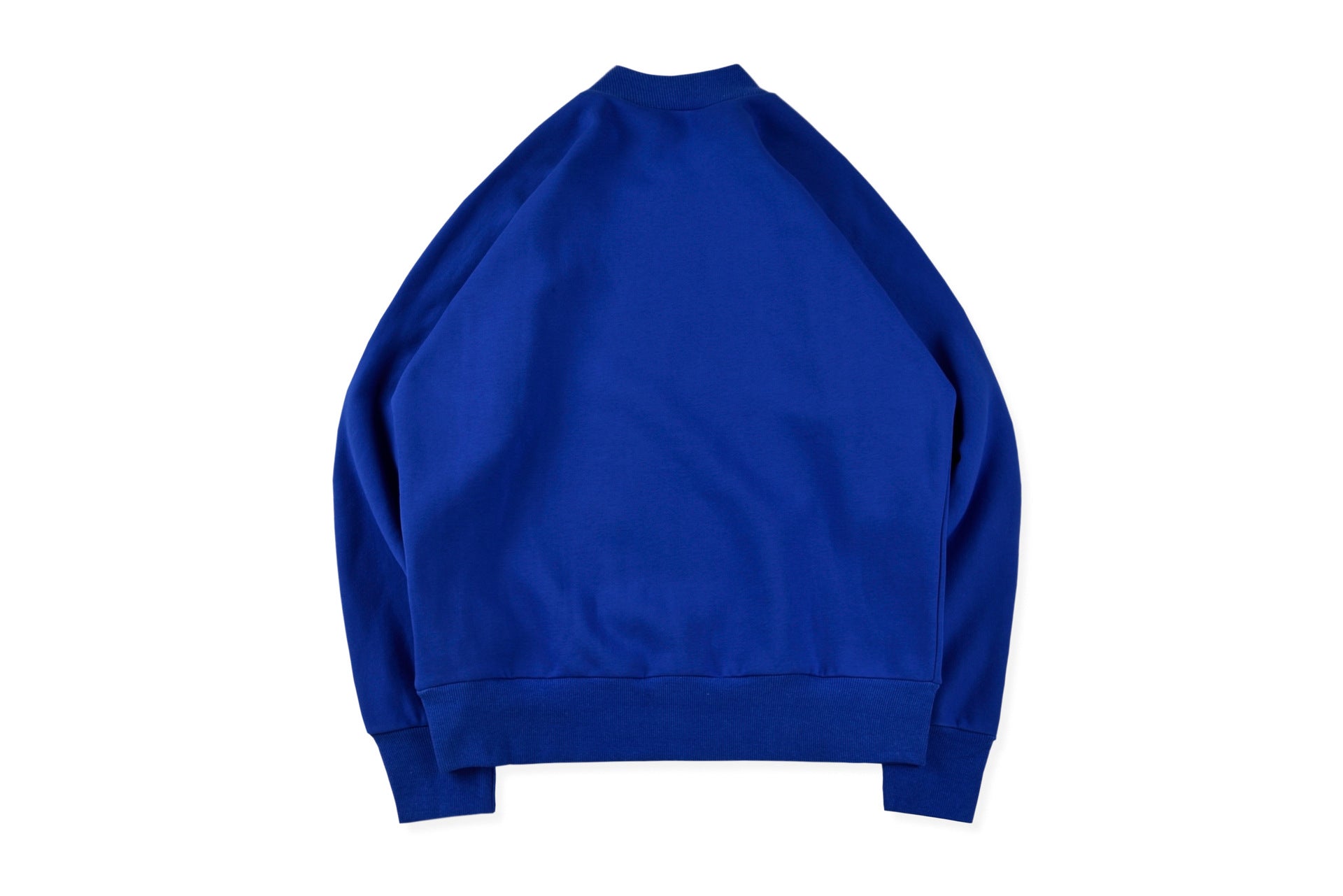 Peripheral fleece crew neck sweater