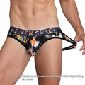Men's Thong Mesh Ice Silk Printed Breathable