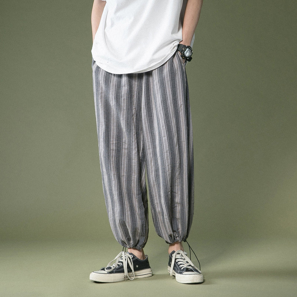 Thin High Waist Straight Lantern Harem Pants