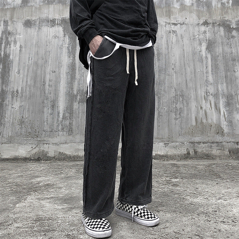 Loose Straight Trousers Retro Wide Leg Pants