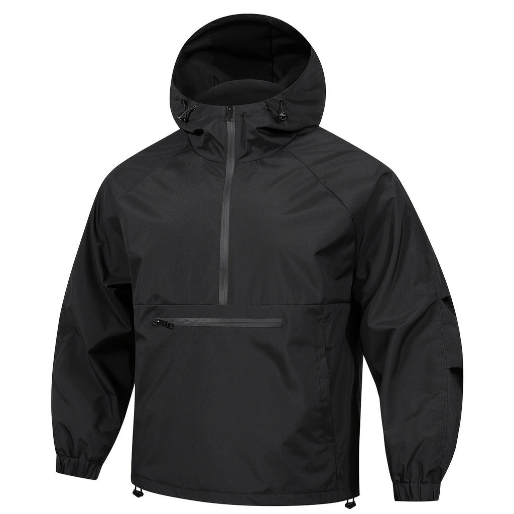 Men's Korean-style Loose Half-zip Hooded Sweater Jacket