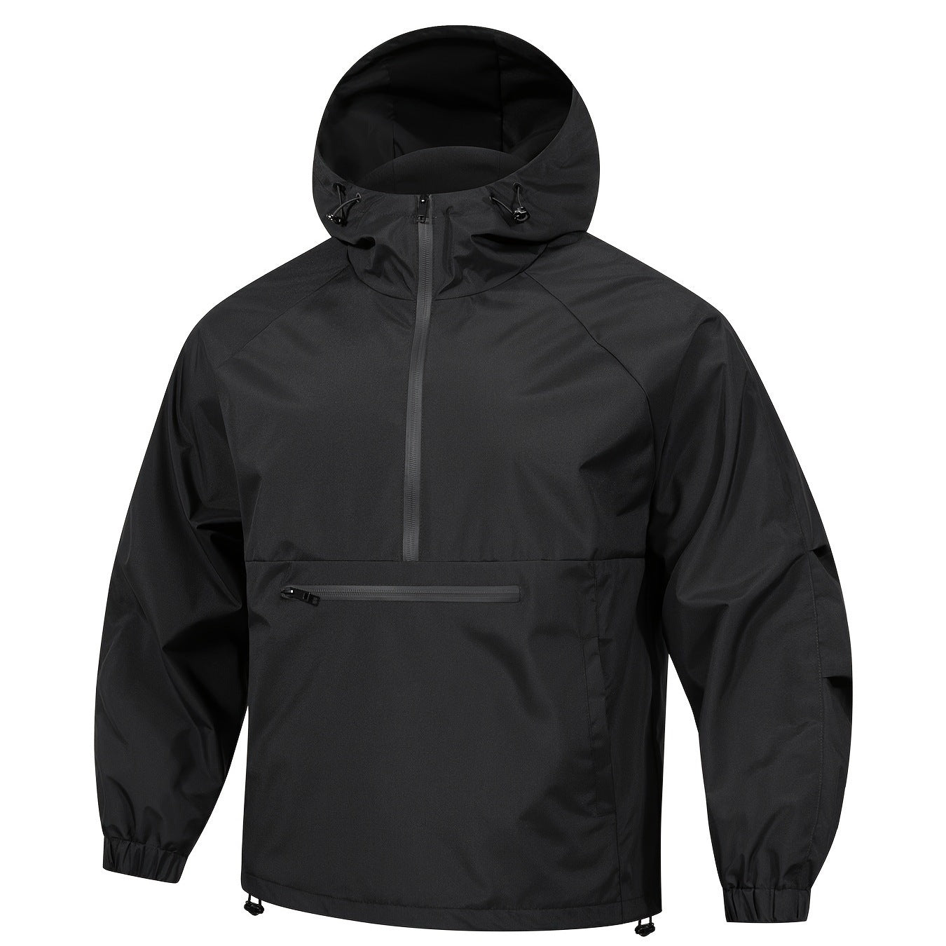 Men's Korean-style Loose Half-zip Hooded Sweater Jacket