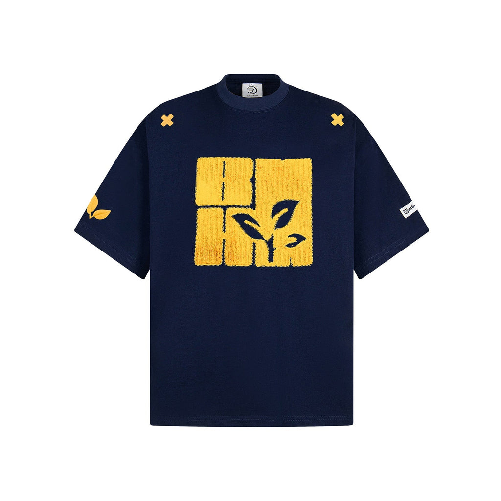 Summer Design Sense Machine Embroidery Short-sleeved T-shirt Men