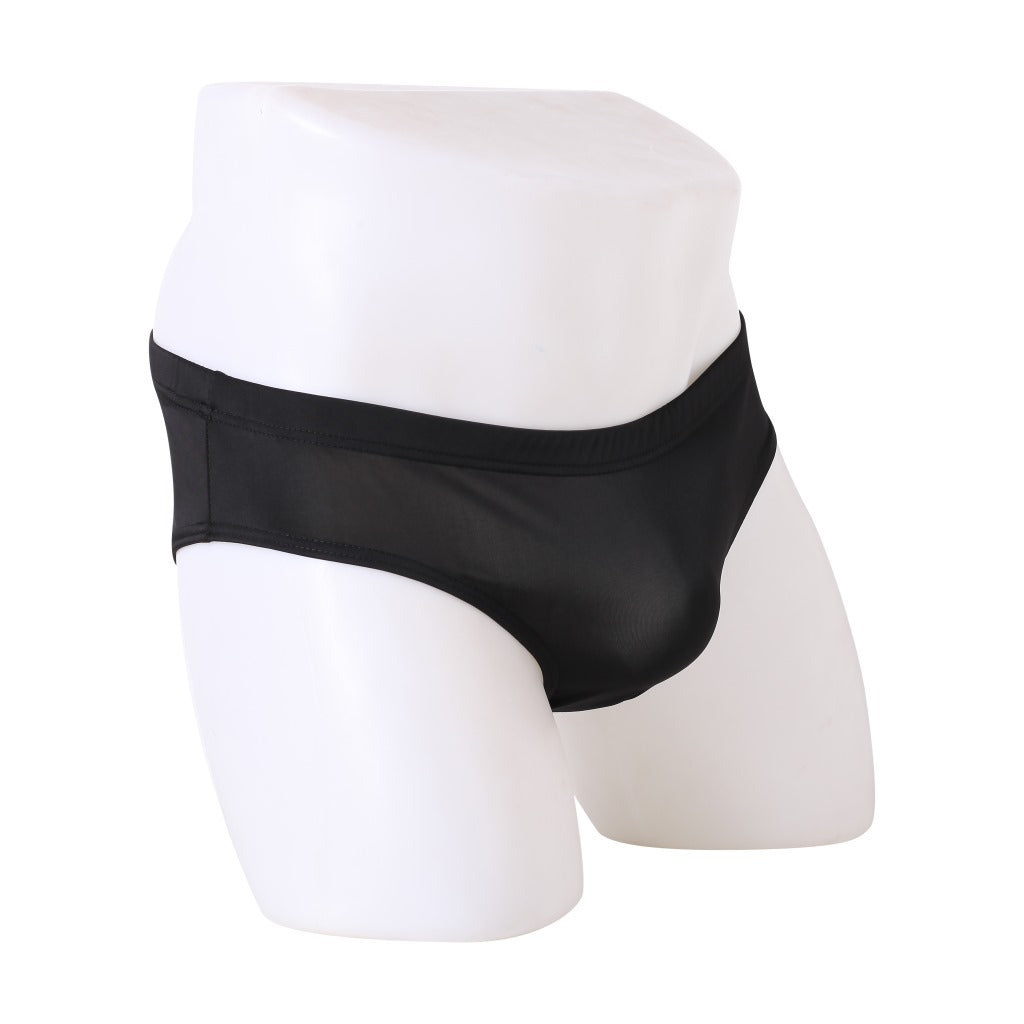 Men's Transparent Ice Silk Breathable Low Waist Briefs
