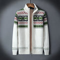 Men's Contrast Color Plus Velvet Sweater Men's Jacket