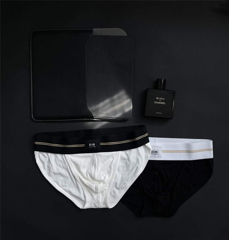 Comfortable High Slit Sports Low Waist Solid Color Briefs