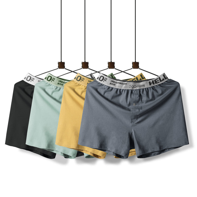 HELLO Men's Home Arrow Pants Pure Cotton Loose Boxer