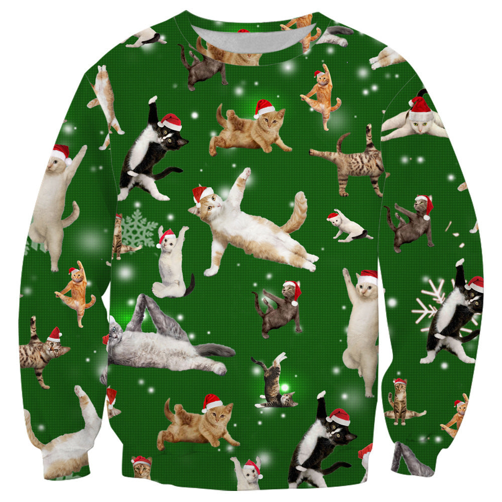 Printed Fashion Loose Men's Round Neck Long Sleeve T-Shirt