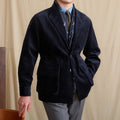 Casual Fashionable Retro Outdoor Keep Warm Corduroy Polo Collar Jacket Men