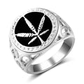 Maple Leaf Drop Oil Gold Plated Rings