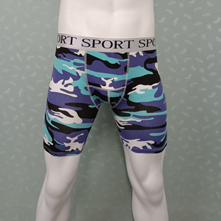 Men's Camouflage Running Fitness Sports Cotton Underwear