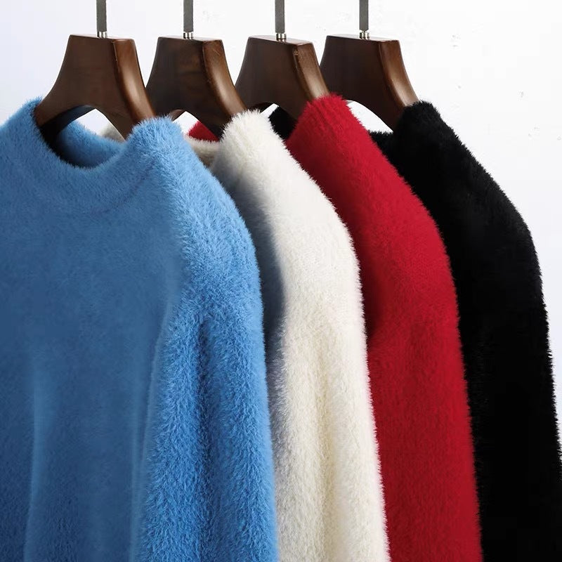 Mink High Collar Sweater Men's